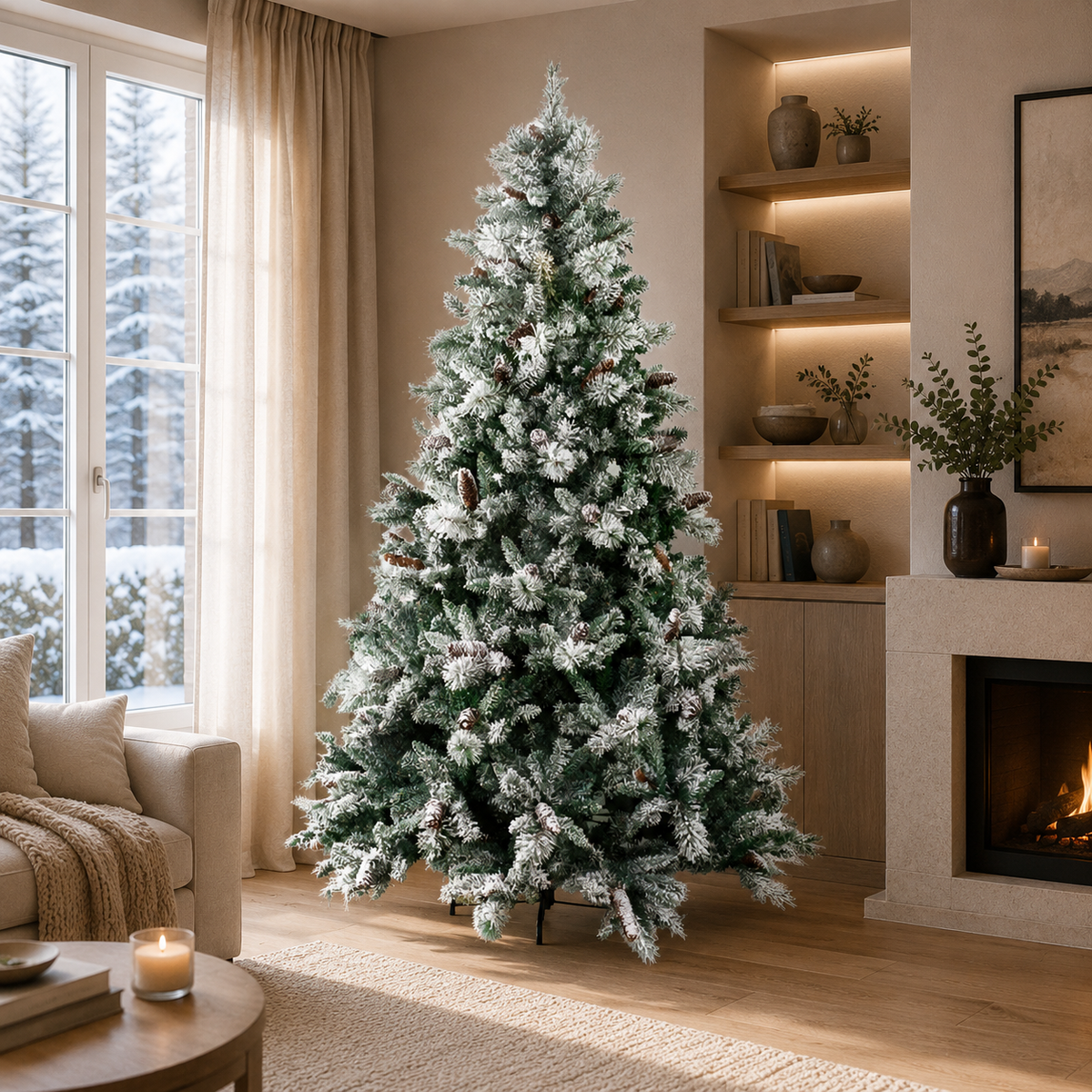 Albero di Natale New Gardena innevato 210 cm