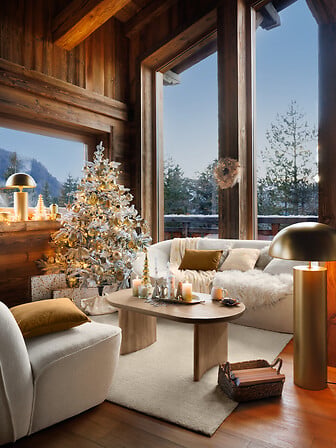 Albero di Natale decorativo in carta avorio 90 cm