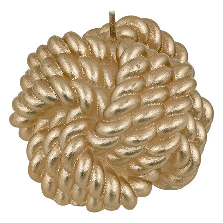 Candela decorativa a gomitolo satinata – bianco o oro assortito
