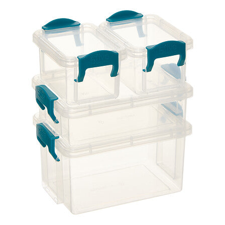 Mini contenitori trasparenti con chiusura a clip – assortiti