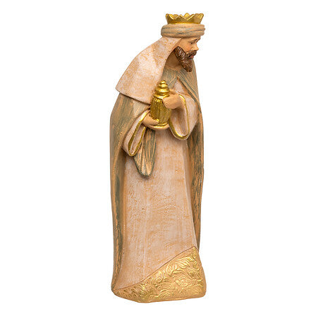 Presepe in resina con 10 personaggi fino a 15 cm