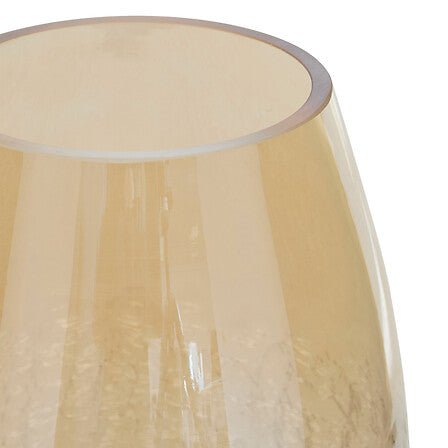 Vaso Alexis in vetro craquelé champagne, altezza 25 cm