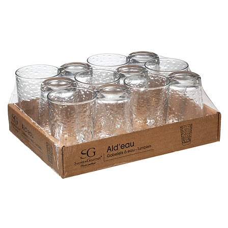 Set 12 bicchieri in vetro trasparente Ald’eau 20 cl