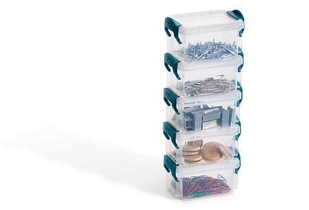 Mini contenitori trasparenti con chiusura a clip – assortiti