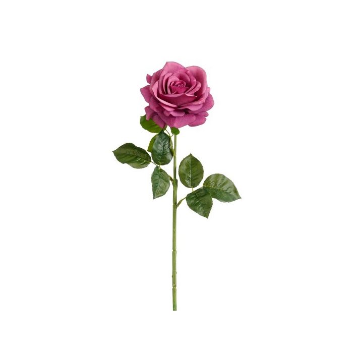 Rosa artificiale malva Real Touch 65 cm – Mica Decorations