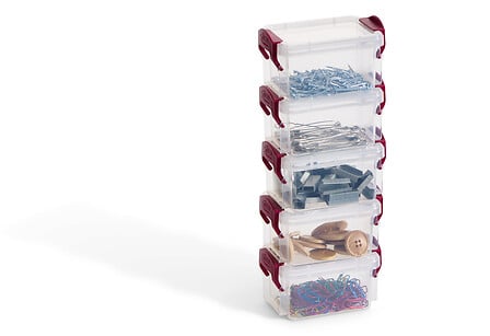 Mini contenitori trasparenti con chiusura a clip – assortiti