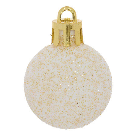 Palline di Natale écru Ø 3 cm – set da 18