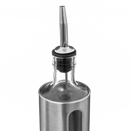 Bottiglia per olio e aceto in vetro e acciaio inox 500 ml