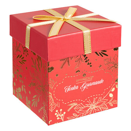 Candela profumata Tonka Gourmande in vetro rosso – 210 g
