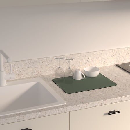 Tappetino scolapiatti flessibile con diatomite 40 x 30 cm assortito