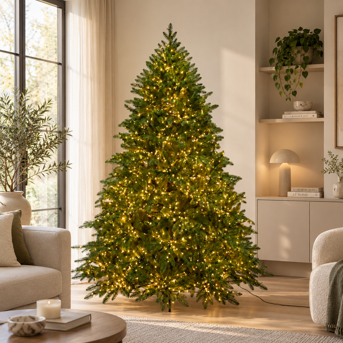 Albero di Natale Fergus 180 cm 100% PE LED