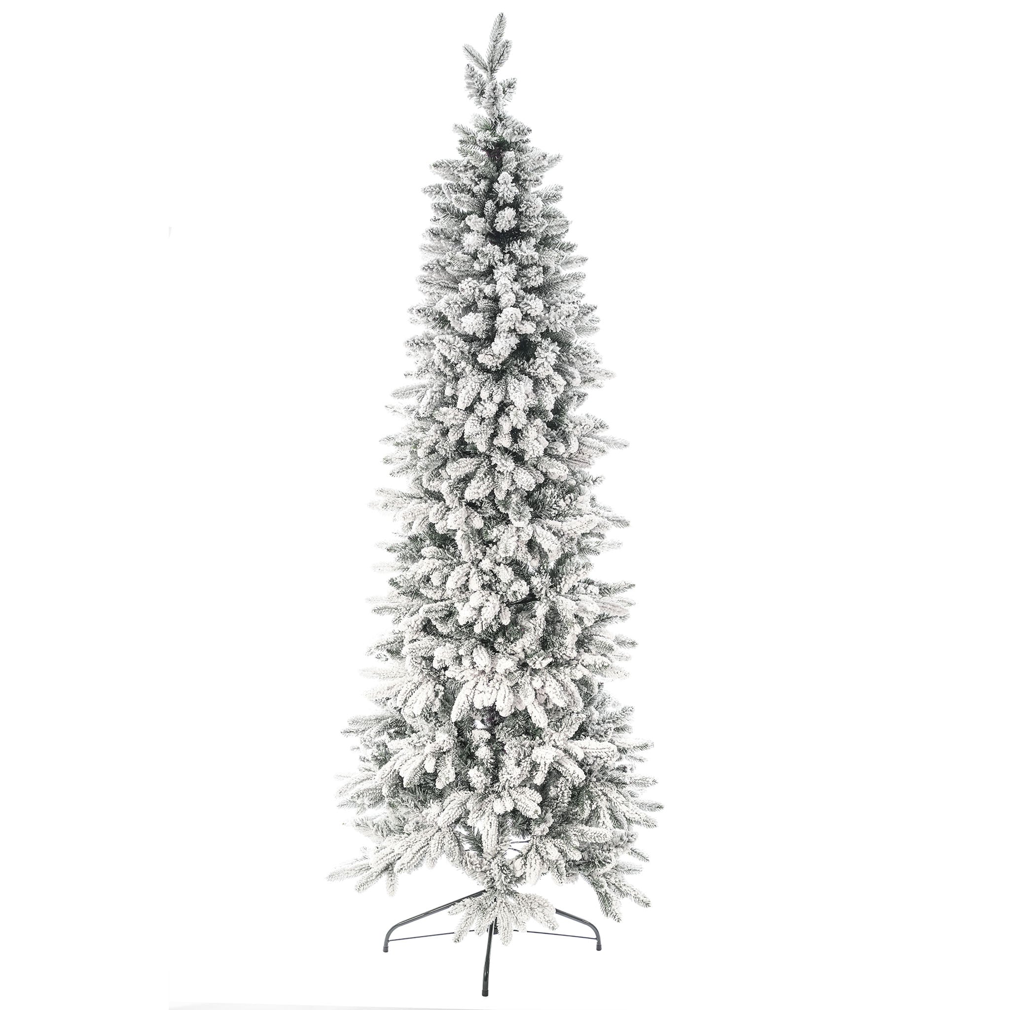 Albero di Natale Fred innevato realistico 240 cm