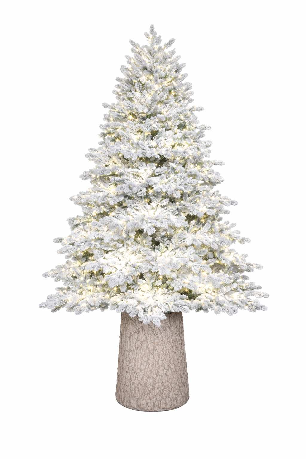 Albero di Natale Gilley Innevato 210 cm con Tronco  LED