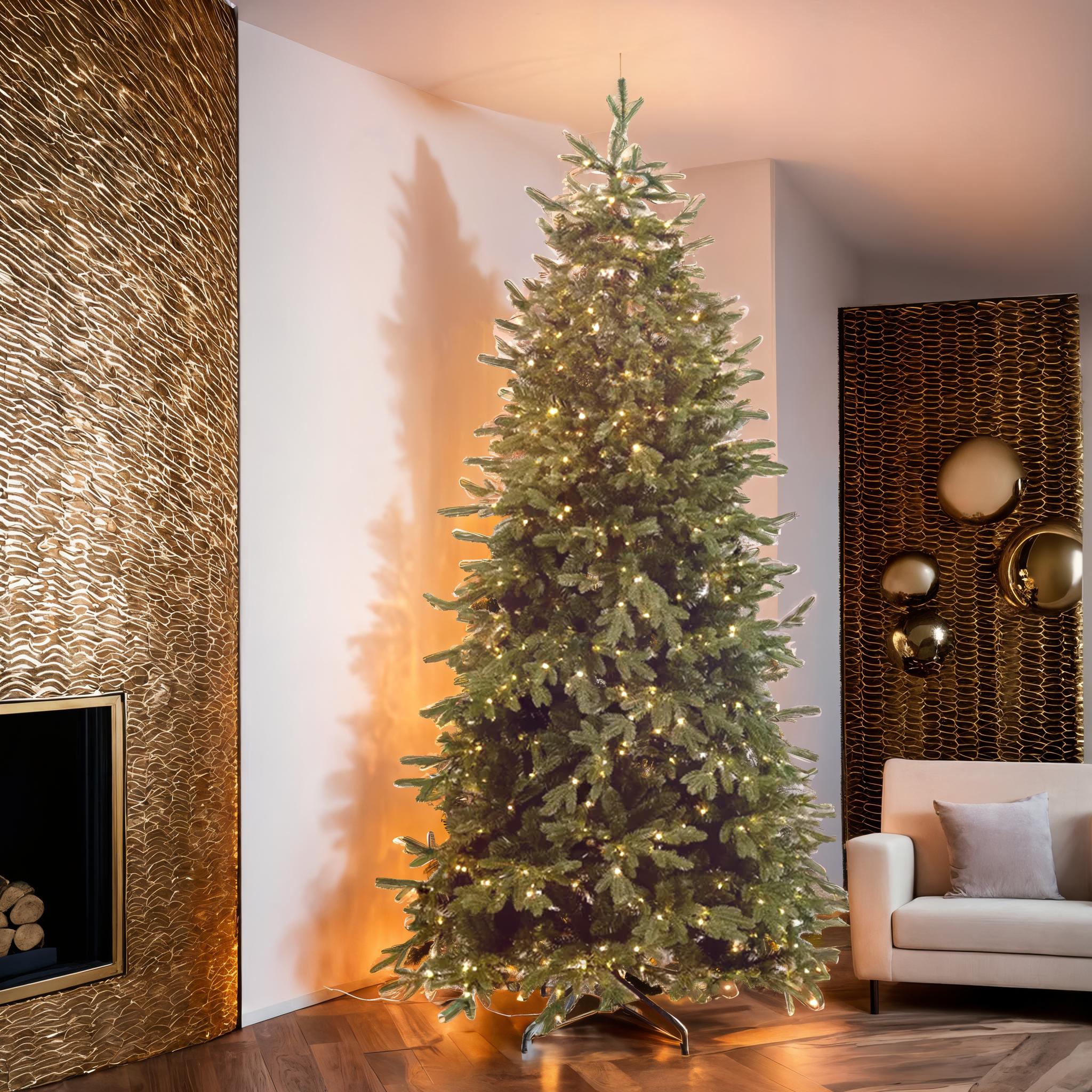 Albero di Natale classico Locarno 210 cm LED