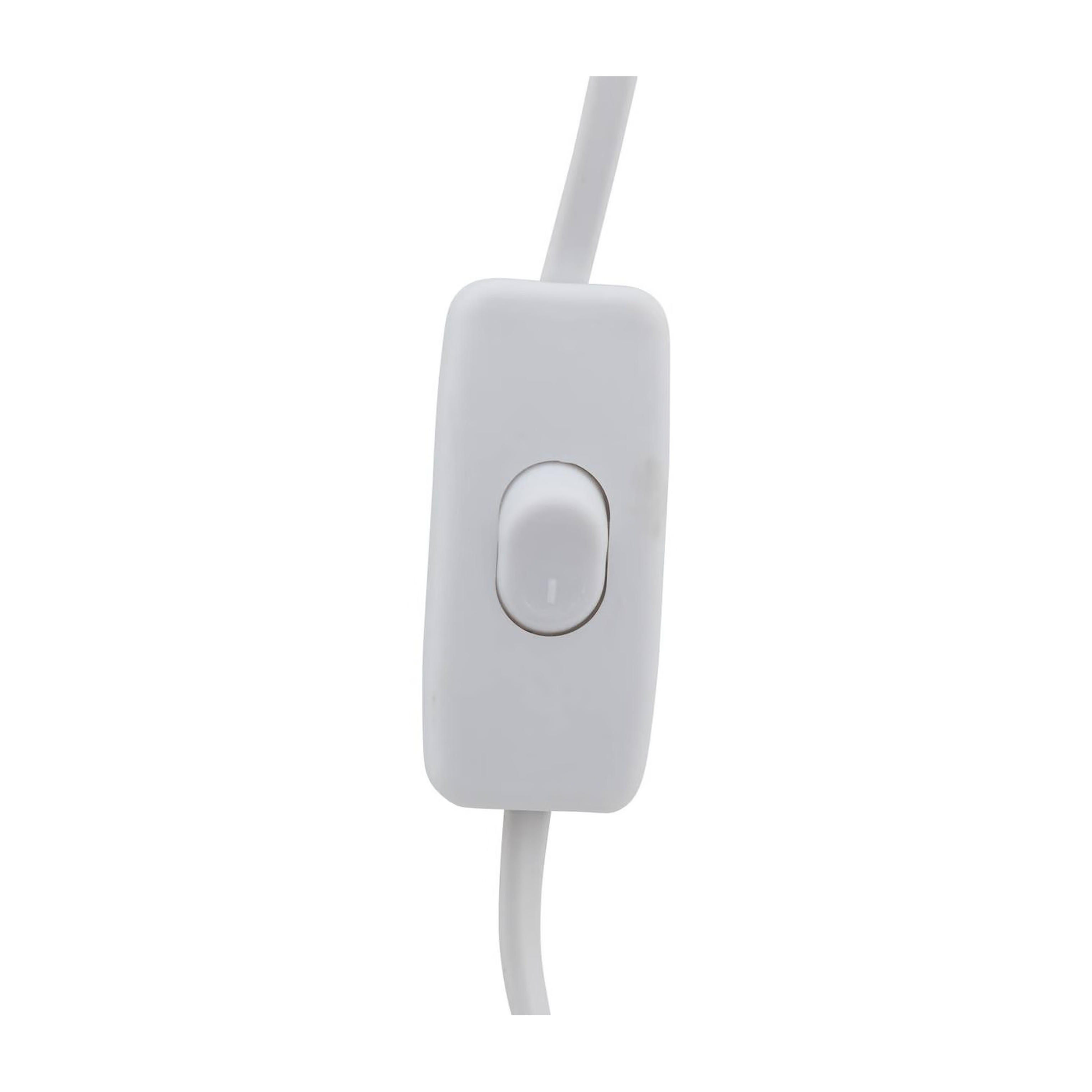 Lampada da tavolo traforata in acciaio e cotone bianco H34 cm – Miria