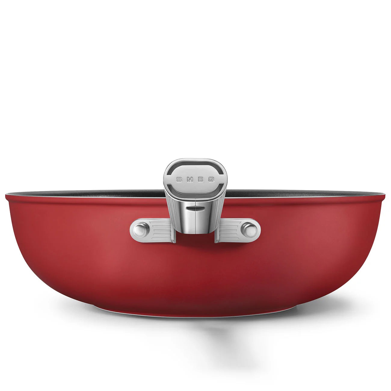 Wok antiaderente rosso 30 cm alluminio forgiato fondo radiante induzione – Smeg 50's Style