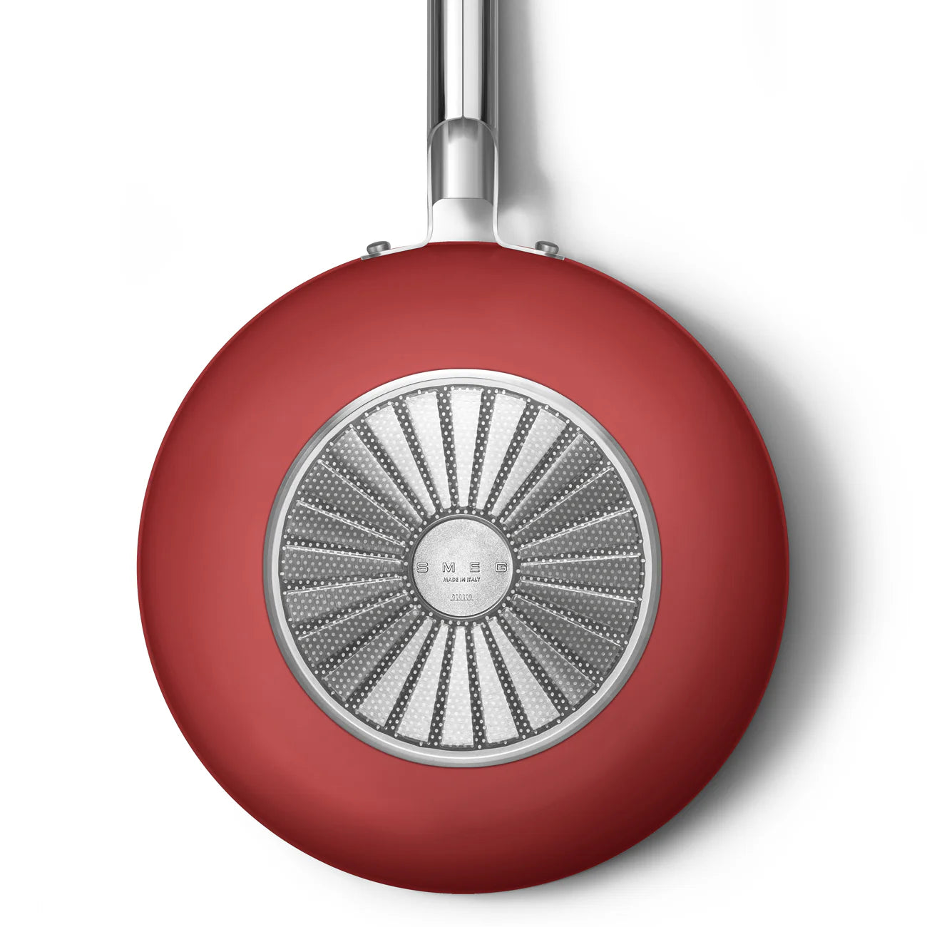 Wok antiaderente rosso 30 cm alluminio forgiato fondo radiante induzione – Smeg 50's Style